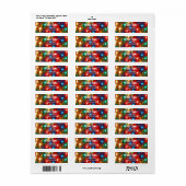 kerstlampjes etiket (Full Sheet)