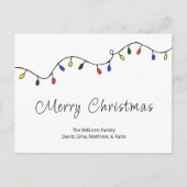 Kerstlampjes feestdag Briefkaart voor feestdag (Voorkant)