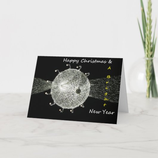 kerstlampjes feestdagen kaart (Voorkant)