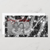 kerstlampjes feestdagenkaart (Voorkant / Achterkant)