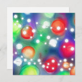 kerstlampjes feestdagenkaart (Voorkant / Achterkant)