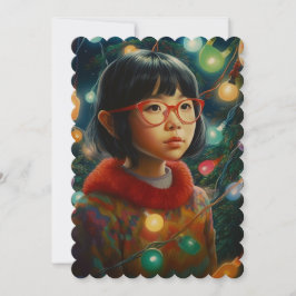 kerstlampjes feestdagenkaart