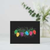 kerstlampjes feestdagenkaart (Staand voorkant)