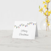 kerstlampjes feestelijke feestelijke groet kaart (Gele Bloem)
