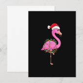 Kerstlampjes Flamingo Wearing Xmas Pet - Flami Kaart (Voorkant / Achterkant)