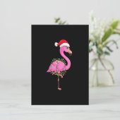 Kerstlampjes Flamingo Wearing Xmas Pet - Flami Kaart (Staand voorkant)