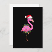 Kerstlampjes Flamingo Wearing Xmas Pet - Flami Kaart (Voorkant / Achterkant)