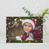 Kerstlampjes Foto Lijst Holiday Card Kaart (Staand voorkant)