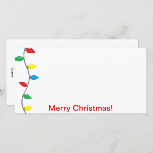 "kerstlampjes"-fotokaart feestdagenkaart (Voorkant / Achterkant)