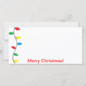 "kerstlampjes"-fotokaart feestdagenkaart (Voorkant)