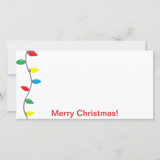 "kerstlampjes"-fotokaart feestdagenkaart (Voorkant)