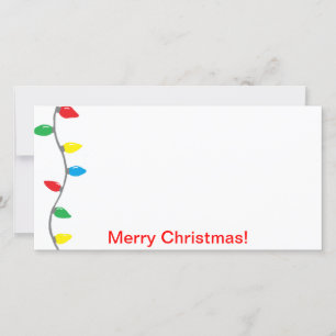 "kerstlampjes"-fotokaart feestdagenkaart