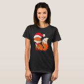 kerstlampjes Fox met Pet-juffrouw Fox T-shirt (Voorkant volledig)