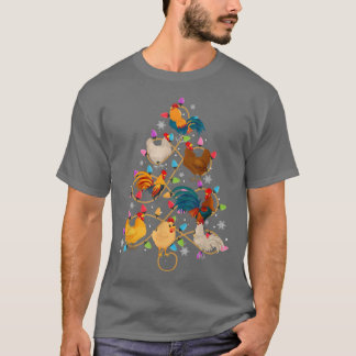 kerstlampjes Funny Xmas Chicken T-shirt