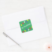 kerstlampjes geen Kinder cadeaus voor het zoeken n Vierkante Sticker (Envelop)