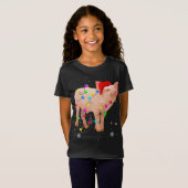 kerstlampjes grappige kerstkerstkerstmandieren t-shirt (Voorkant volledig)