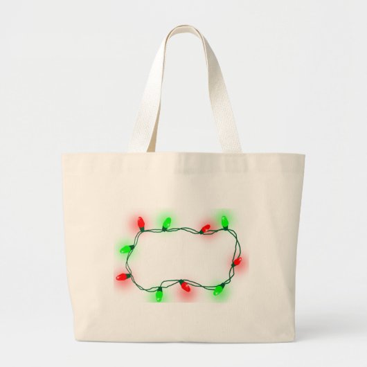 kerstlampjes grote tote bag (Voorkant)