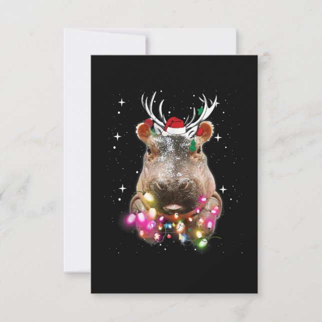 Kerstlampjes Hippo Fiona Hippopotamus Lover (Voorkant)