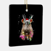 Kerstlampjes Hippo Fiona Hippopotamus Lover Keramisch Ornament (Rechts)