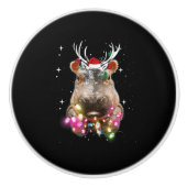 Kerstlampjes Hippo Fiona Hippopotamus Lover Keramische Knop (Voorkant)