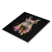 Kerstlampjes Hippo Fiona Hippopotamus Lover Tegeltje (Zijkant)