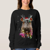 Kerstlampjes Hippo Fiona Hippopotamus Lover Trui (Voorkant)