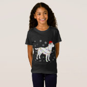 kerstlampjes Hondenliefhebber met labrador Retriev T-shirt (Voorkant volledig)