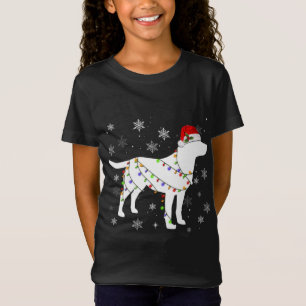 kerstlampjes Hondenliefhebber met labrador Retriev T-shirt