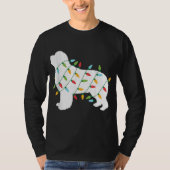 kerstlampjes Hondenliefhebbers voor Newfoundland T-shirt (Voorkant)