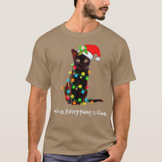 kerstlampjes, ik ben een boeteskat. t-shirt