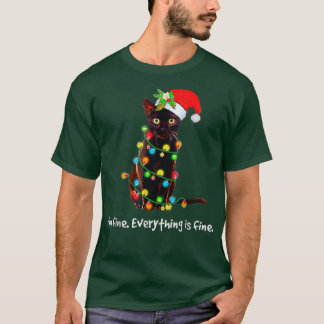 kerstlampjes, ik ben een boeteskat. t-shirt