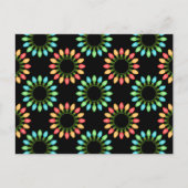 Kerstlampjes in kleurrijke cirkels feestdagenkaart (Voorkant)