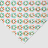 Kerstlampjes in kleurrijke cirkels tissuepapier (Detail)