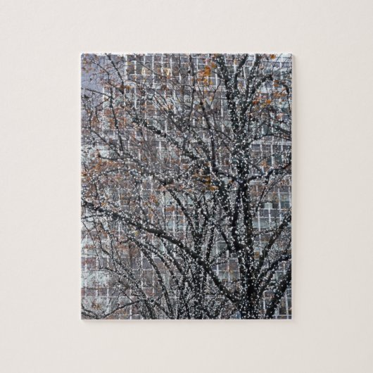 Kerstlampjes in Midtown East New York City NYC Legpuzzel (Verticaal)