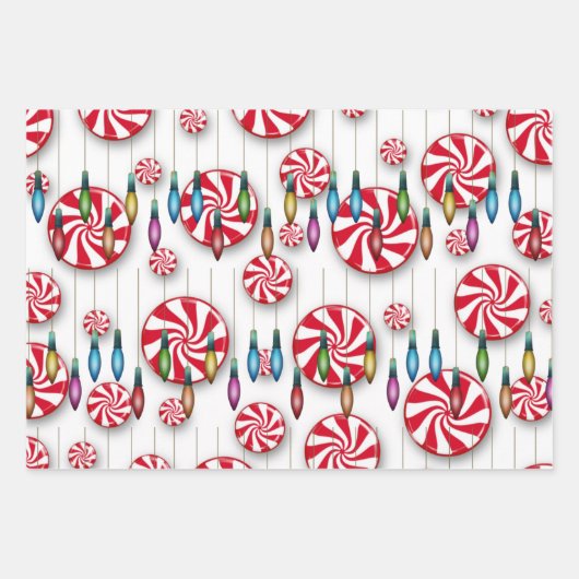 kerstlampjes inpakpapier vel (Voorkant)