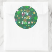 kerstlampjes "Jouw tekst" sticker (Tas)