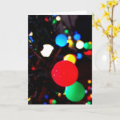 kerstlampjes kaart (Gele Bloem)