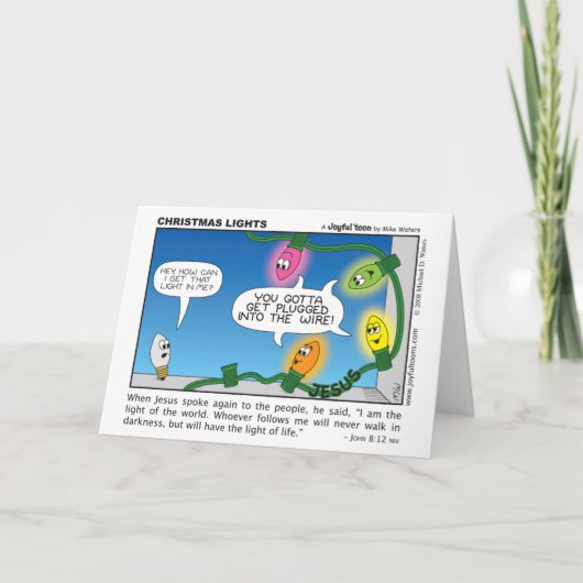 kerstlampjes Kaart (Voorkant)