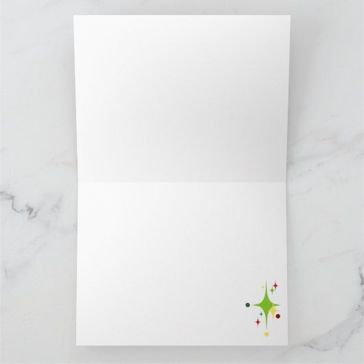 kerstlampjes kaart (Binnen)