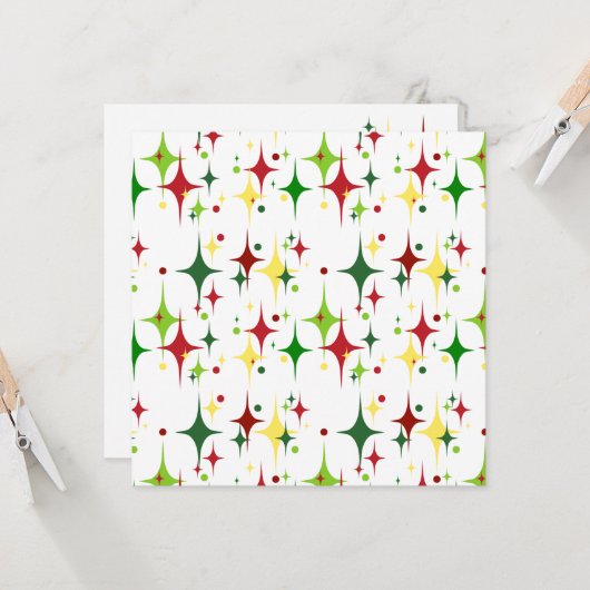 kerstlampjes kaart (Voorkant / Achterkant in situ)