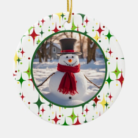 kerstlampjes keramisch ornament (Voorkant)