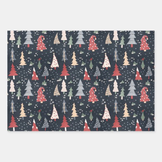 Kerstlampjes, kers en cacao inpakpapier vel (Voorkant 3)