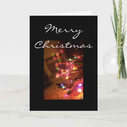 Kerstlampjes [kerstkaart] feestdagen kaart (Voorkant)