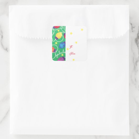 kerstlampjes Labels stickers (Tas)