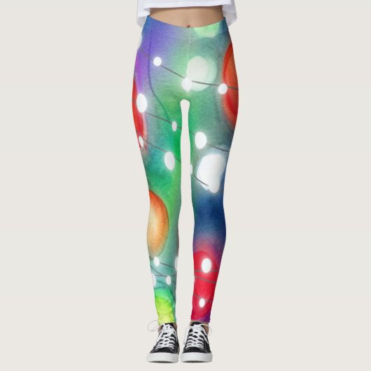 kerstlampjes leggings (Voorkant)