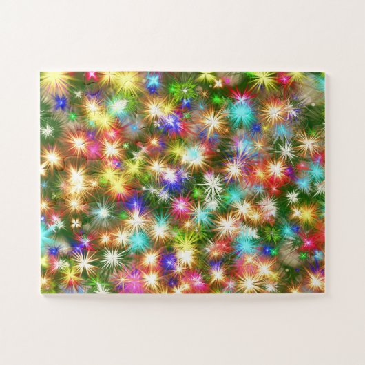 kerstlampjes legpuzzel (Horizontaal)