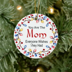 kerstlampjes mam keramisch ornament
