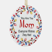 kerstlampjes mam keramisch ornament (Rechts)