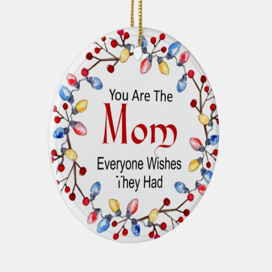 kerstlampjes mam keramisch ornament (Rechts)