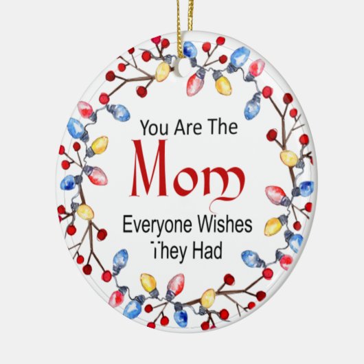 kerstlampjes mam keramisch ornament (Links)